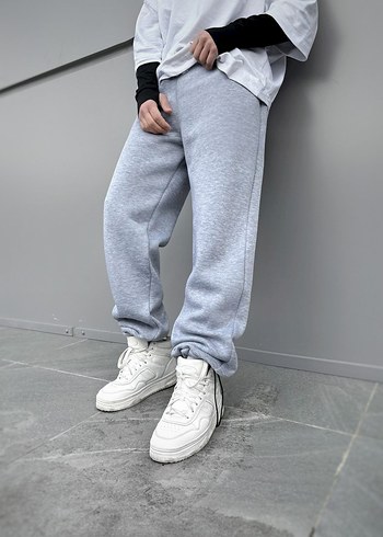 Gri Rahat Kesim UNİSEX Eşofman Altı - Görsel 3