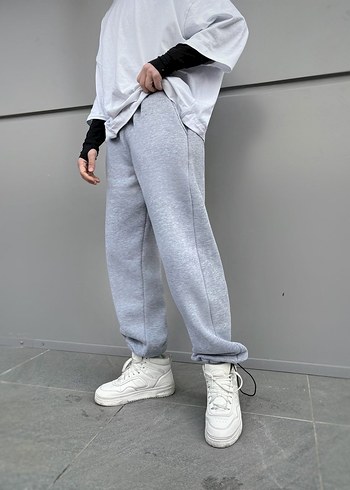 Gri Rahat Kesim UNİSEX Eşofman Altı - Görsel 2