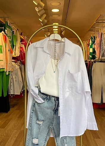 KETEN OVERSIZE STD GÖMLEK 