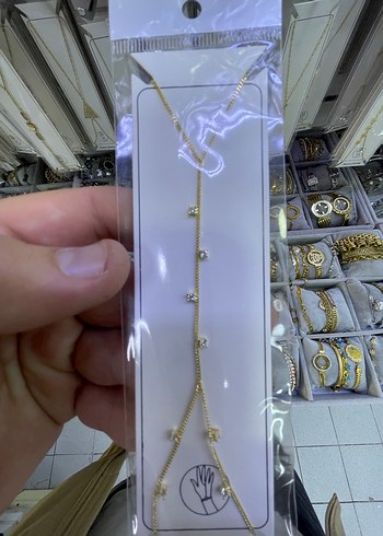 Zincir Detaylı Altın Renk Kadın El Zinciri - Görsel 6