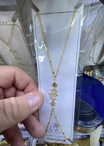 Altın Renkli Zincir Detaylı Kadın El Zinciri - Görsel 5