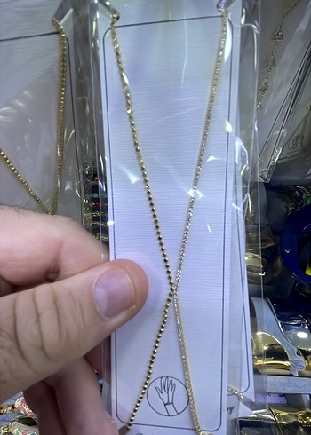 Altın Renkli Zincir Detaylı Kadın El Zinciri - Görsel 7