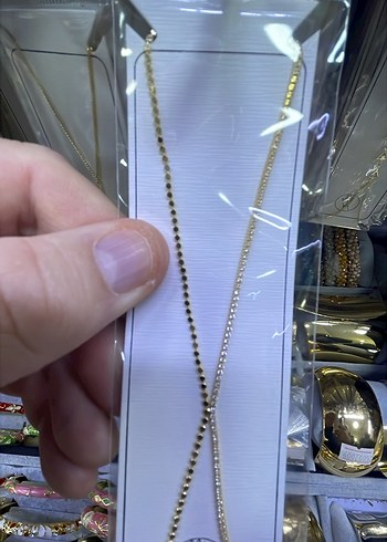 Altın Renkli Zincir Detaylı Kadın El Zinciri - Görsel 8