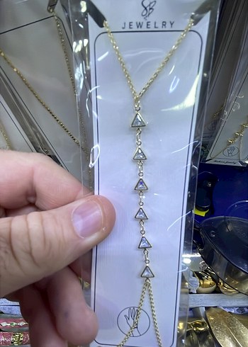 Altın Renkli Zincir Detaylı Kadın El Zinciri - Görsel 6