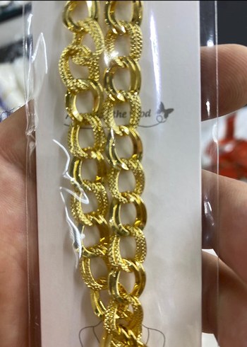 Altın Renkli Zincir Detaylı Uzun Kadın Kolye - Görsel 2