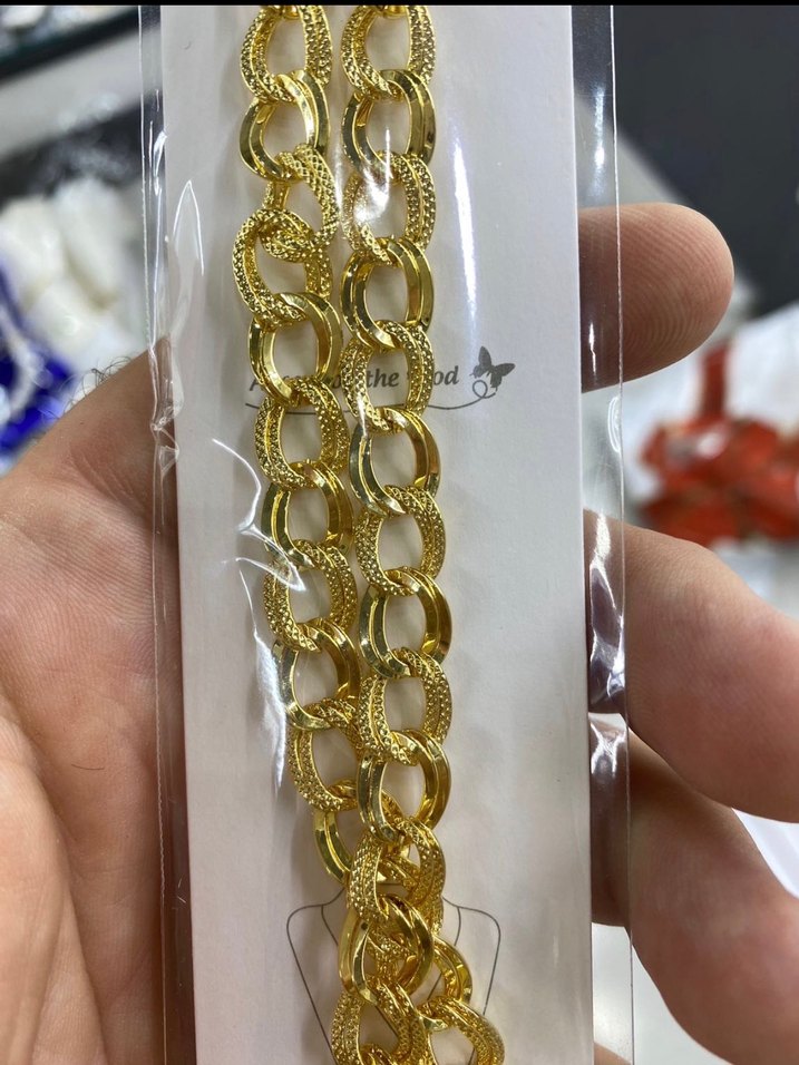 Altın Renkli Zincir Detaylı Uzun Kadın Kolye - Görsel 3