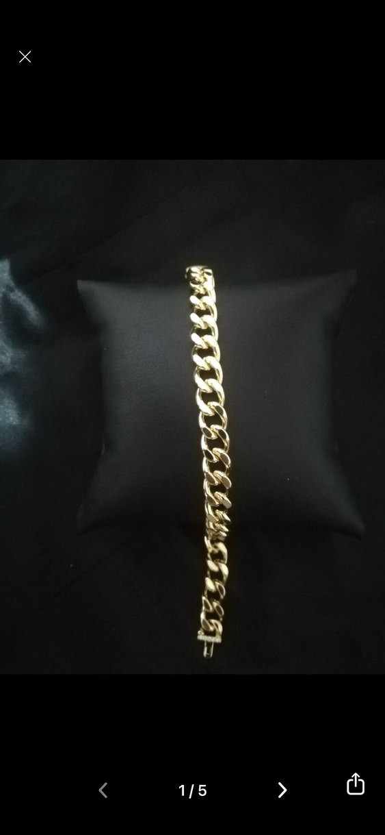 Zincir Detaylı Altın Renkli Kadın Bileklik - Görsel 4