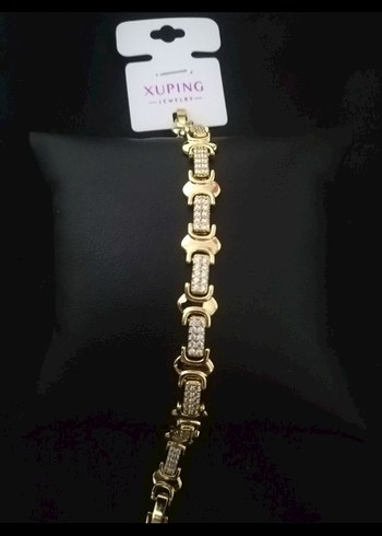 Altın Renk Zincir Detaylı Kadın Bileklik - Görsel 5