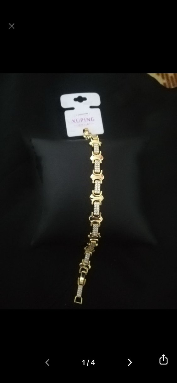 Altın Renk Zincir Detaylı Kadın Bileklik - Görsel 2