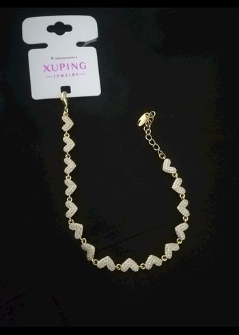 Altın Renk Zincir Detaylı Yılan Desenli Bileklik - Görsel 4