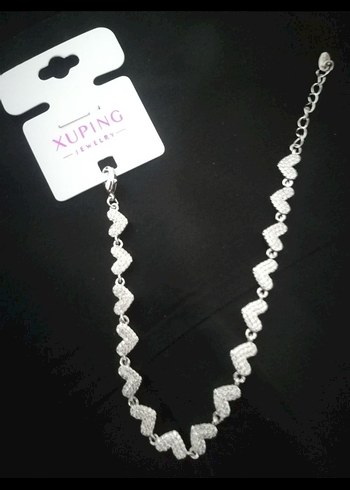 Zincir Detaylı Beyaz Yılan Desenli Bileklik - Görsel 2