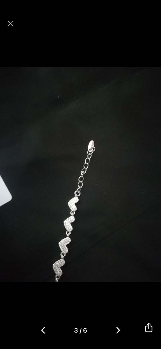 Zincir Detaylı Beyaz Yılan Desenli Bileklik - Görsel 3