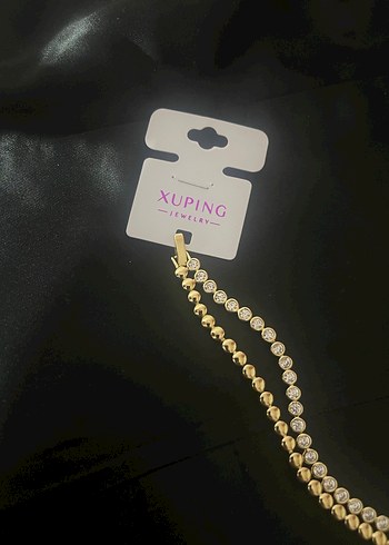 Zincir Detaylı Parlak Altın Kadın Bileklik - Görsel 4