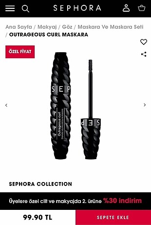 Sephora curl maskara