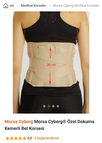 BEL KORSESİ LUMBOSAKRAL KORSE - 26 cm - Görsel 6