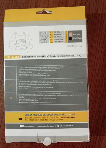 BEL KORSESİ LUMBOSAKRAL KORSE - 26 cm - Görsel 8