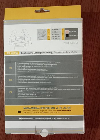 BEL KORSESİ LUMBOSAKRAL KORSE - 26 cm - Görsel 14
