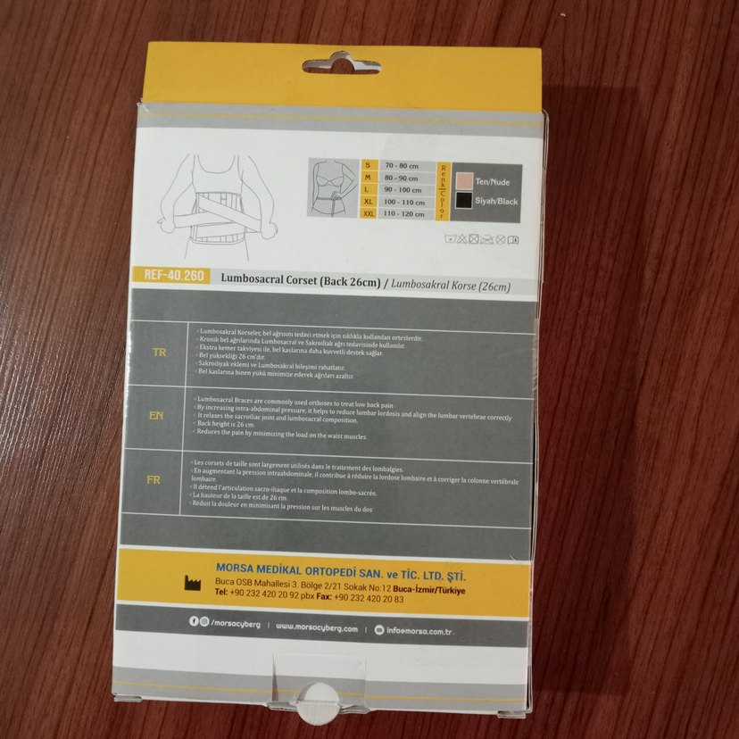 BEL KORSESİ LUMBOSAKRAL KORSE - 26 cm - Görsel 2