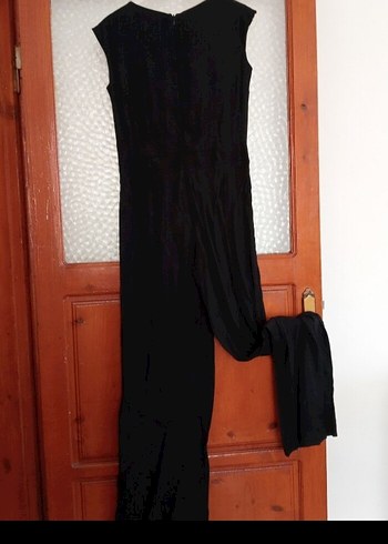 SİYAH BOHEM UZUN KADIN / TULUM YAKASI İŞLEMELİ UZUN TULUM - Görsel 10