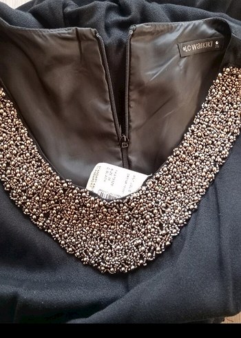 SİYAH BOHEM UZUN KADIN / TULUM YAKASI İŞLEMELİ UZUN TULUM - Görsel 7