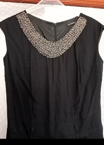 SİYAH BOHEM UZUN KADIN / TULUM YAKASI İŞLEMELİ UZUN TULUM - Görsel 4