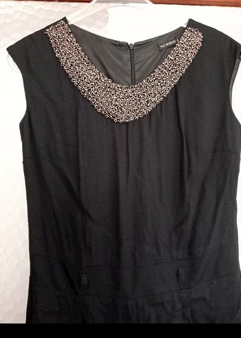 SİYAH BOHEM UZUN KADIN / TULUM YAKASI İŞLEMELİ UZUN TULUM - Görsel 8