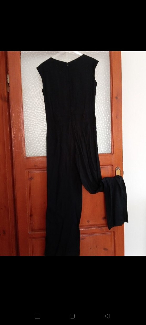 SİYAH BOHEM UZUN KADIN / TULUM YAKASI İŞLEMELİ UZUN TULUM - Görsel 5