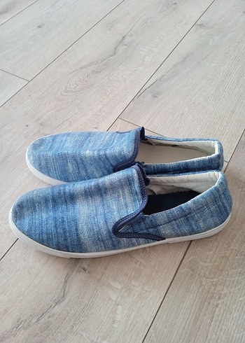 Erkek Mavi Denim Espadril Ayakkabı - Görsel 3