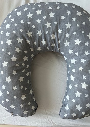 Gri Yıldız Desenli Emzirme ve Hamile Yastığı - Görsel 2