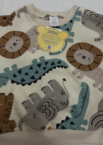 Baskılı Kahverengi Erkek Bebek Takımı - Görsel 2