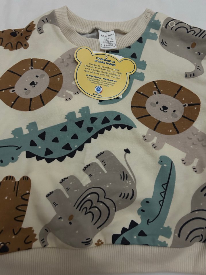 Baskılı Kahverengi Erkek Bebek Takımı - Görsel 2