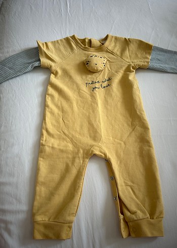 Sarı Erkek Bebek Kısa Kollu Tulum - Görsel 3