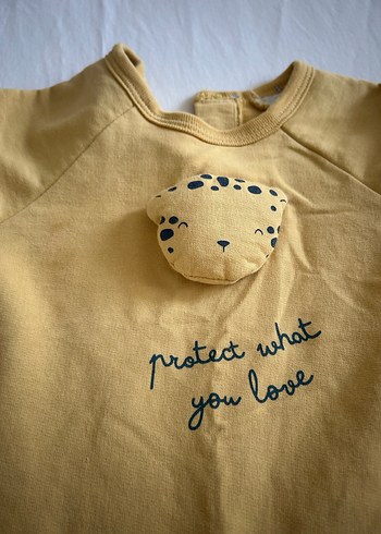 Sarı Erkek Bebek Kısa Kollu Tulum - Görsel 4