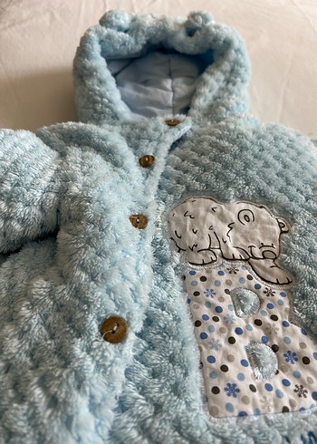 Mavi Örgü Erkek Bebek Tulum - Görsel 10