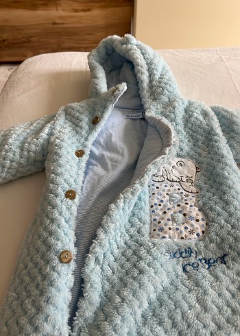 Mavi Örgü Erkek Bebek Tulum - Görsel 3