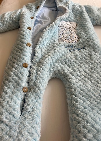 Mavi Örgü Erkek Bebek Tulum - Görsel 4