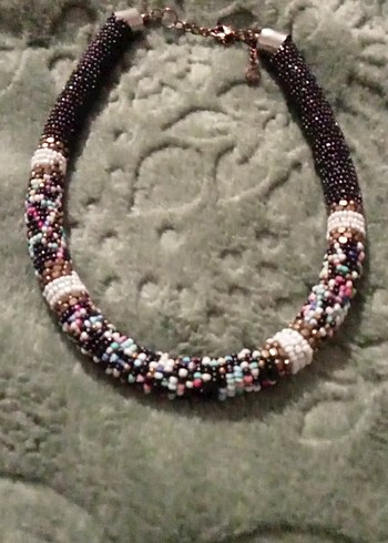 Renkli Boncuklu Bohem Uzun Kolye - Görsel 4