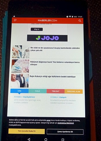 siyah Renk Lenovo Tab7 tablet - Görsel 6