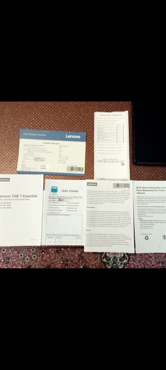 siyah Renk Lenovo Tab7 tablet - Görsel 2