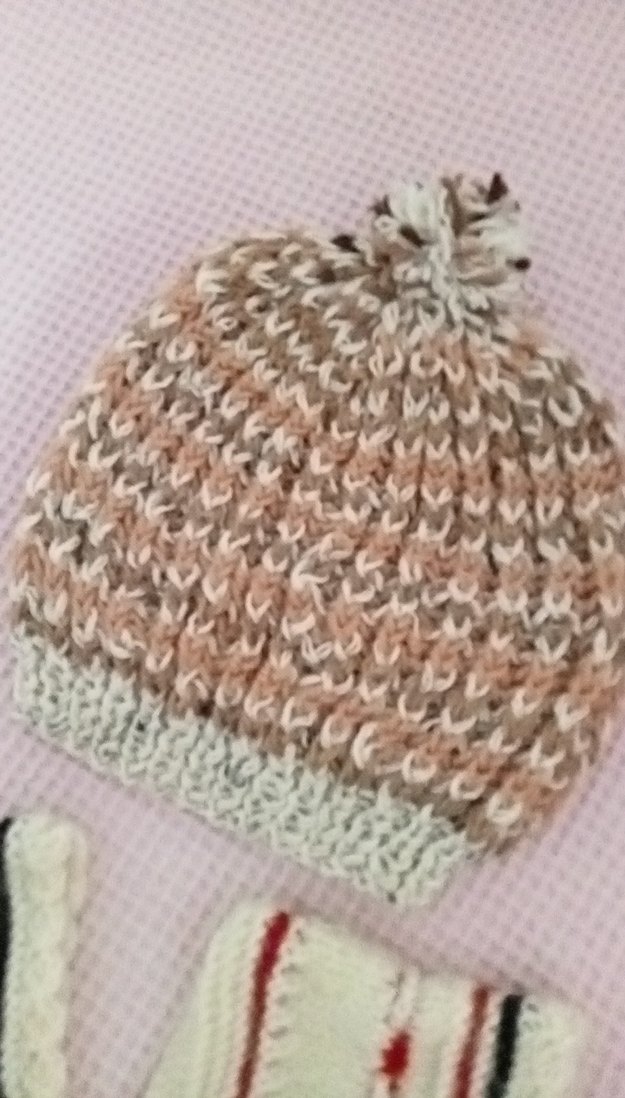 bebek el örgüsü şapka bere - Görsel 2