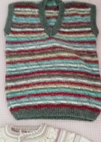 karışık bebek yelekleri süveterleri el örgüsü - Görsel 5