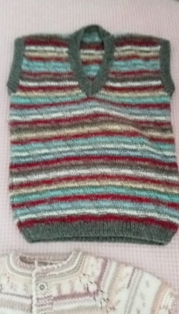 karışık bebek yelekleri süveterleri el örgüsü - Görsel 5