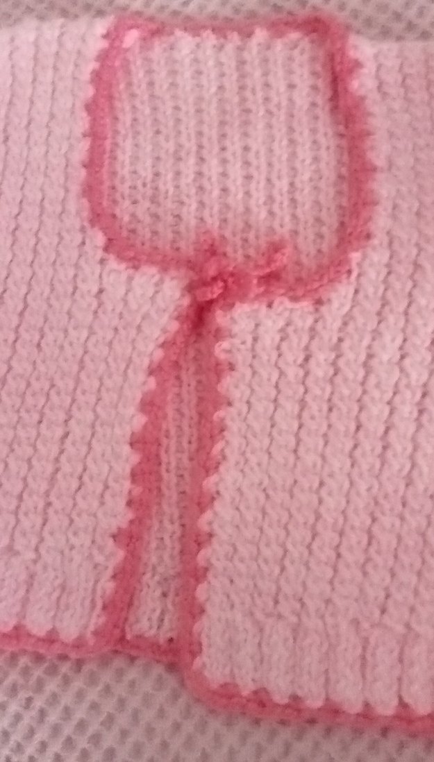 Kız Çocuk Pembe Örgü Hırka - Görsel 5