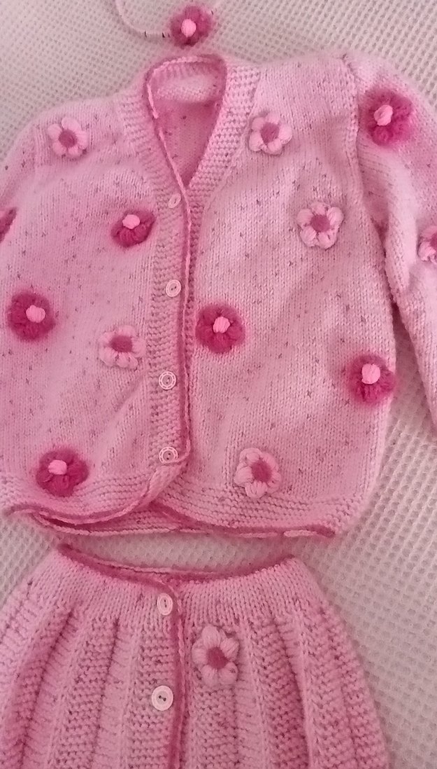 kız çocuğu el örgüsü takım - Görsel 3