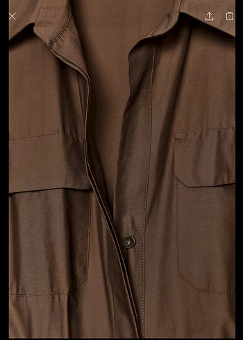 Kahverengi Uzun Drapeli Kadın Elbise - Görsel 7