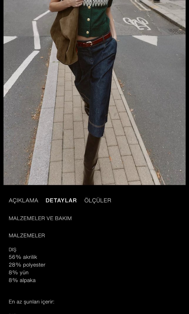 Örgü Bohem Kısa Kollu Hırka - Görsel 4