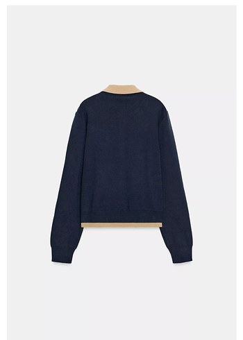 Düğmeli Lacivert Kadın Hırka - Görsel 2