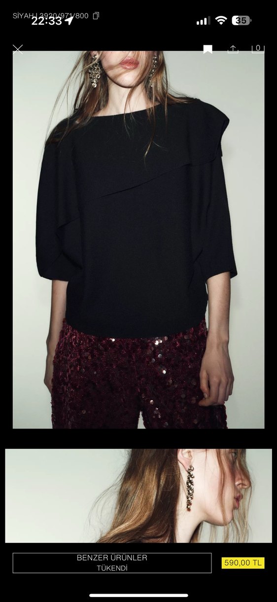 Siyah Zara kazak - Görsel 3