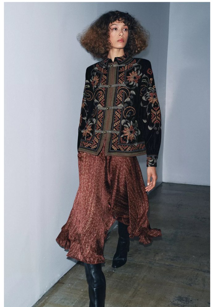 Nakışlı Bohem Kadın Ceket - Görsel 4