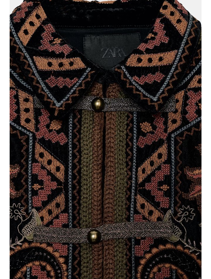 Nakışlı Bohem Kadın Ceket - Görsel 5